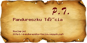 Pandureszku Tácia névjegykártya